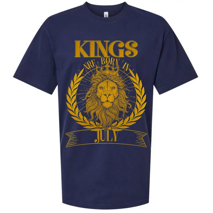 Vintage Lion Kings Are Born In July Sueded Cloud Jersey T-Shirt