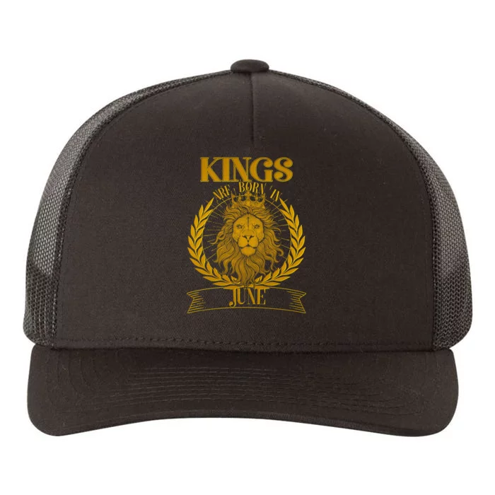 Vintage Lion Kings Are Born In June Yupoong Adult 5-Panel Trucker Hat