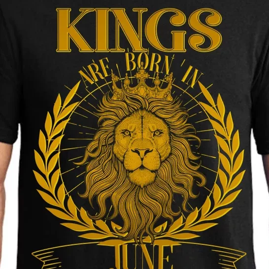 Vintage Lion Kings Are Born In June Pajama Set