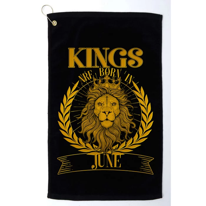 Vintage Lion Kings Are Born In June Platinum Collection Golf Towel