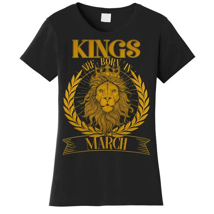 Vintage Lion Kings Are Born In March Women's T-Shirt