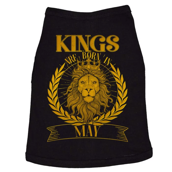 Vintage Lion Kings Are Born In May Doggie Tank