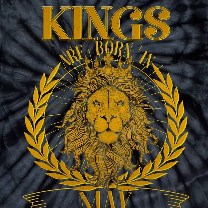 Vintage Lion Kings Are Born In May Tie-Dye T-Shirt