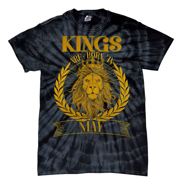 Vintage Lion Kings Are Born In May Tie-Dye T-Shirt