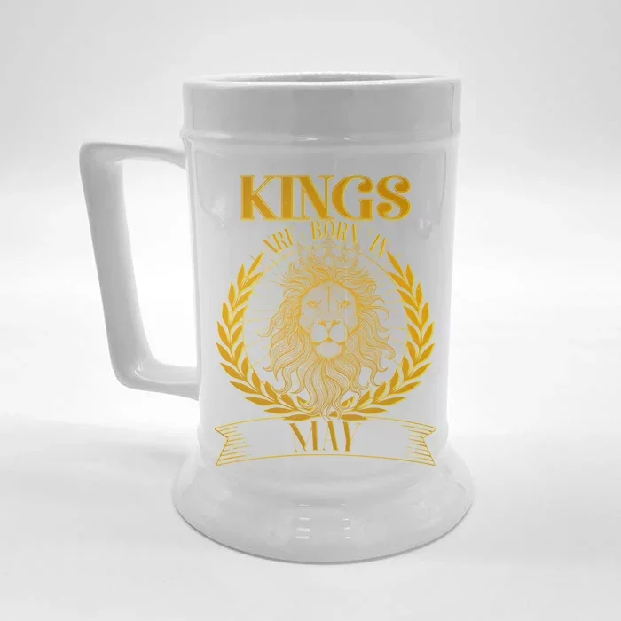 Vintage Lion Kings Are Born In May Front & Back Beer Stein