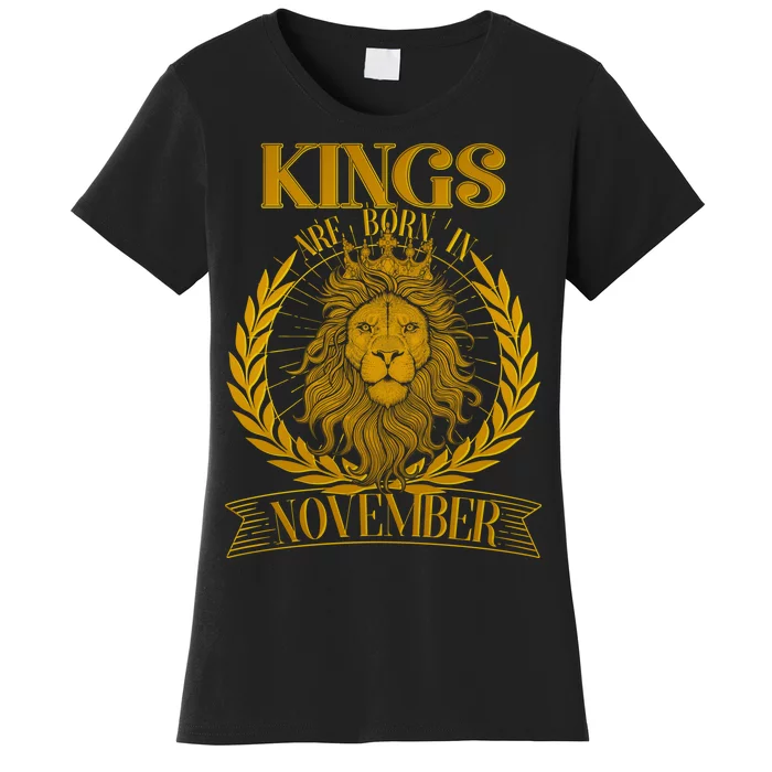 Vintage Lion Kings Are Born In November Women's T-Shirt