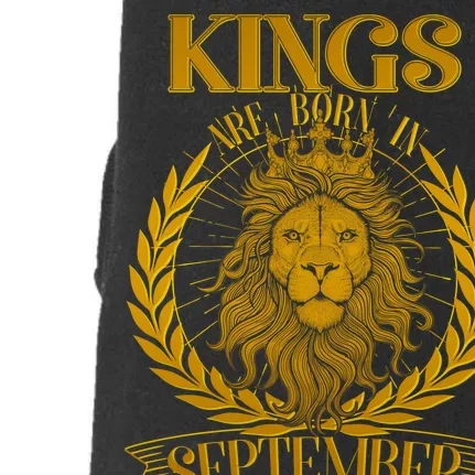 Vintage Lion Kings Are Born In September Doggie 3-End Fleece Hoodie