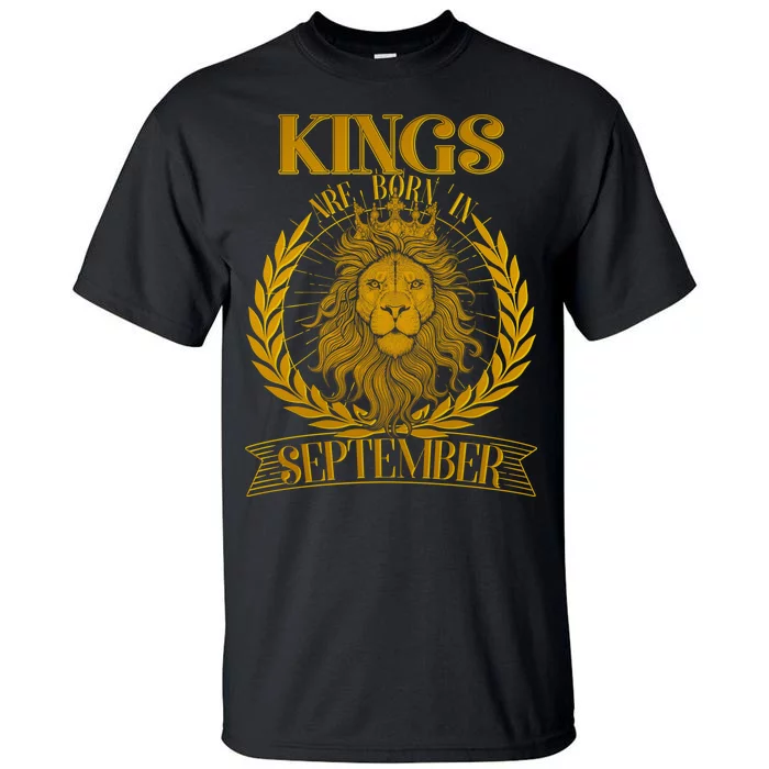 Vintage Lion Kings Are Born In September Tall T-Shirt