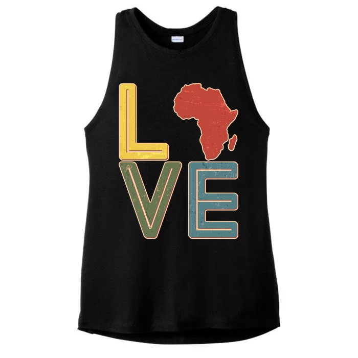 Vintage Love Africa Black History Month Ladies Tri-Blend Wicking Tank