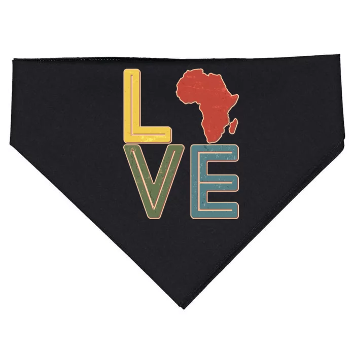 Vintage Love Africa Black History Month USA-Made Doggie Bandana