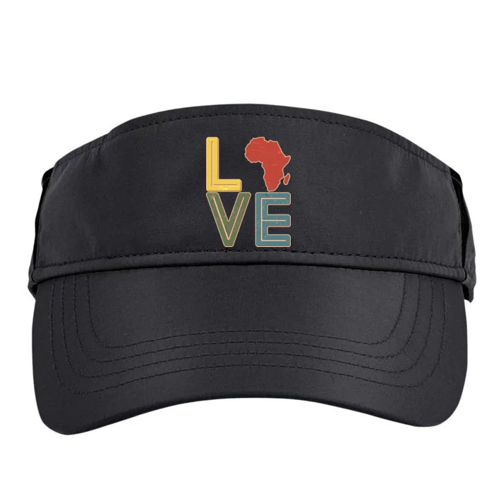 Vintage Love Africa Black History Month Adult Drive Performance Visor