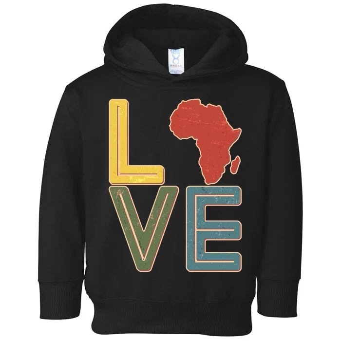 Vintage Love Africa Black History Month Toddler Hoodie