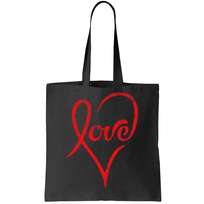 Vintage Love Heart Symbol Tote Bag