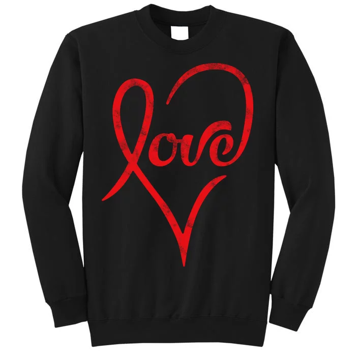 Vintage Love Heart Symbol Tall Sweatshirt