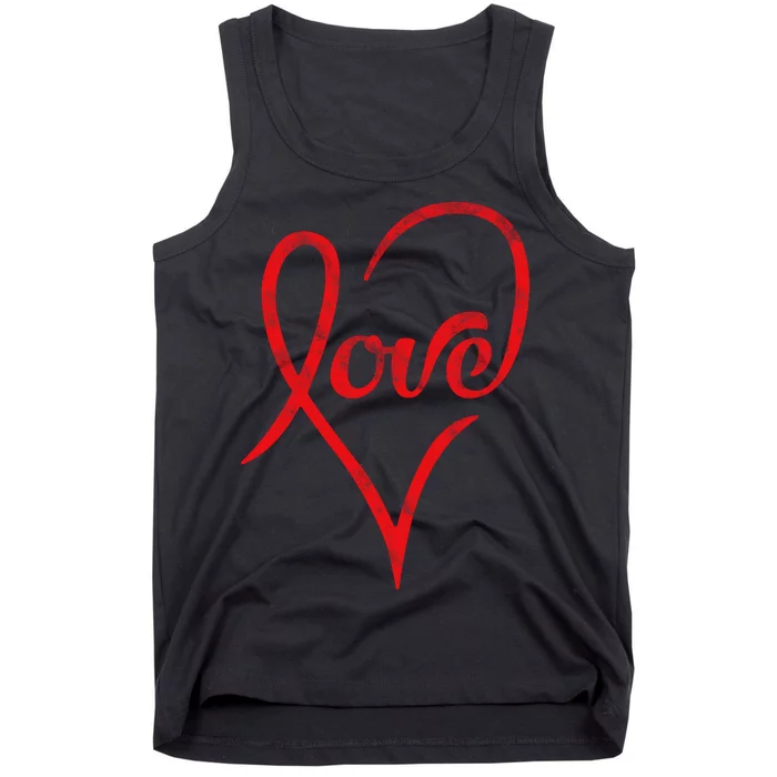 Vintage Love Heart Symbol Tank Top