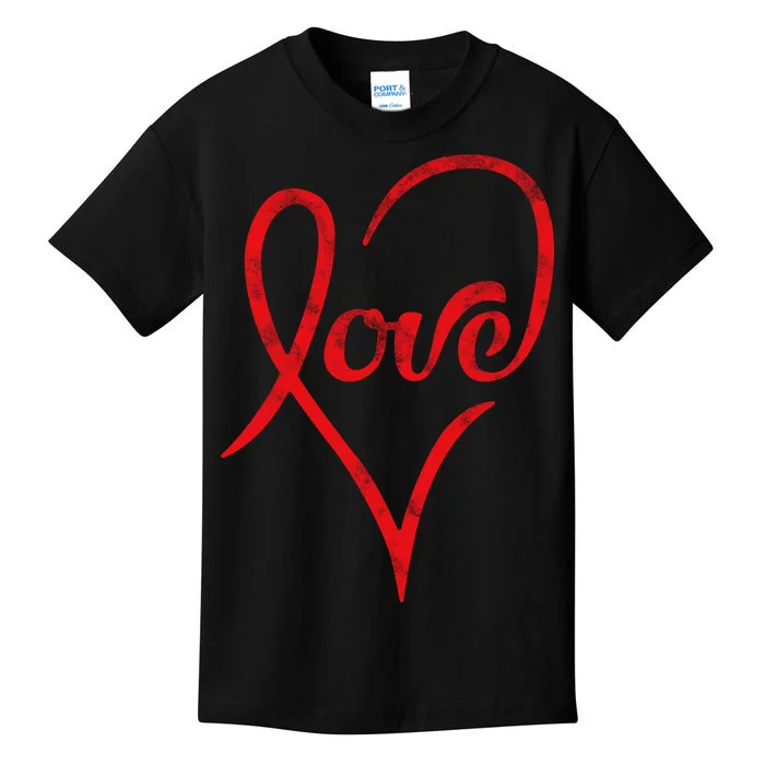 Vintage Love Heart Symbol Kids T-Shirt