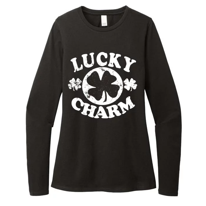 Vintage Lucky Charm Irish Clover Womens CVC Long Sleeve Shirt