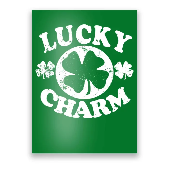 Vintage Lucky Charm Irish Clover Poster