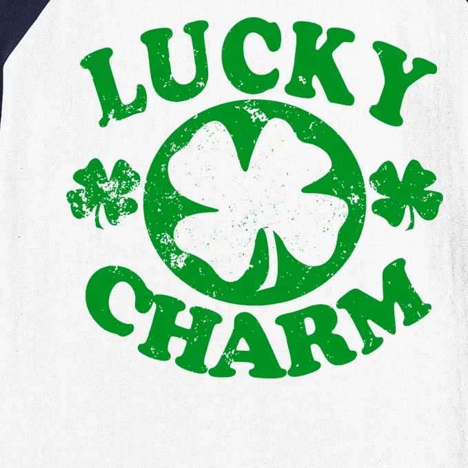 Vintage Lucky Charm Irish Clover Baseball Sleeve Shirt