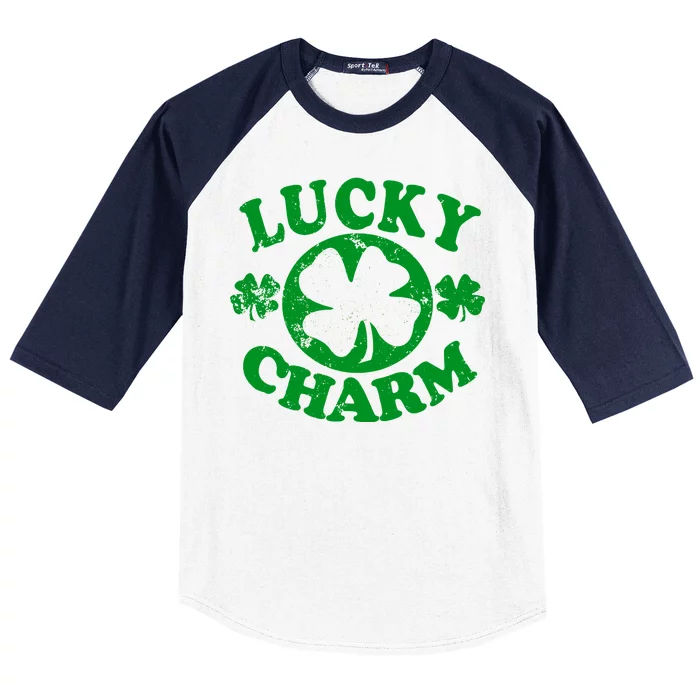 Vintage Lucky Charm Irish Clover Baseball Sleeve Shirt