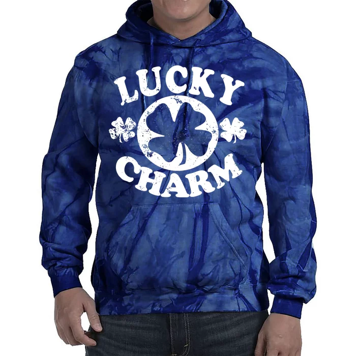 Vintage Lucky Charm Irish Clover Tie Dye Hoodie