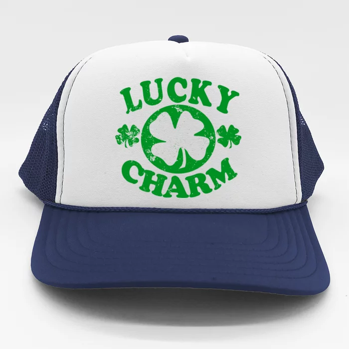 Vintage Lucky Charm Irish Clover Trucker Hat