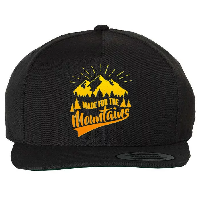 Vintage Made For The Mountains Wilderness Wool Snapback Cap