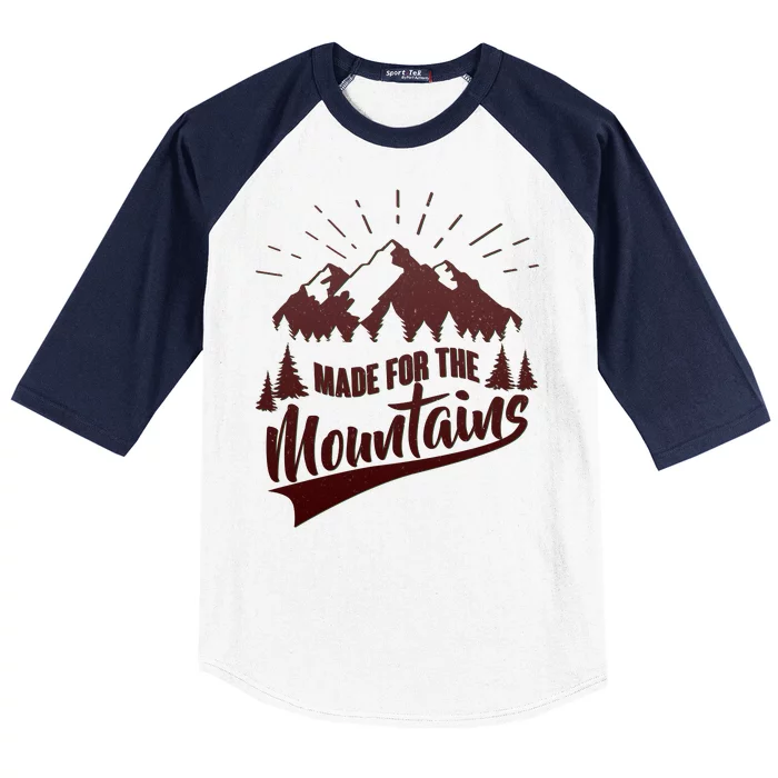 Vintage Made For The Mountains Wilderness Baseball Sleeve Shirt