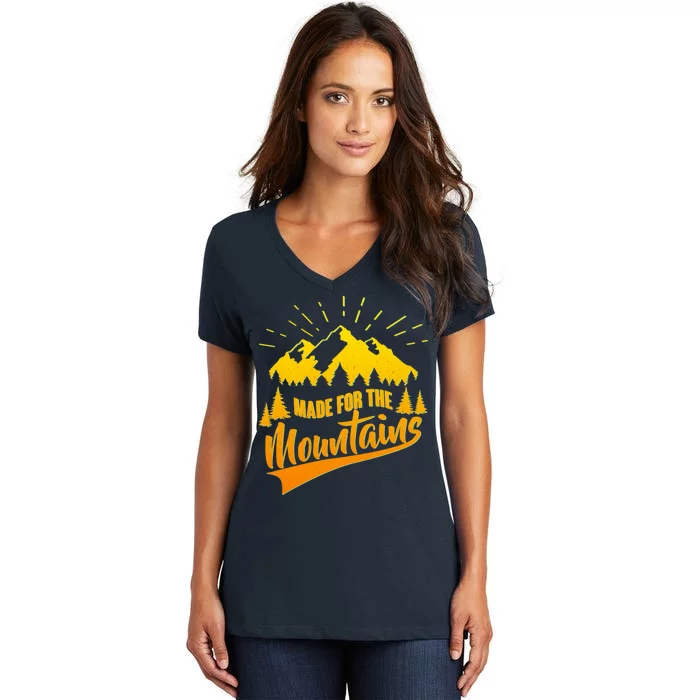 Vintage Made For The Mountains Wilderness Women's V-Neck T-Shirt