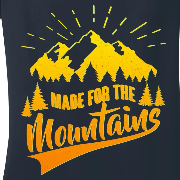 Vintage Made For The Mountains Wilderness Women's V-Neck T-Shirt