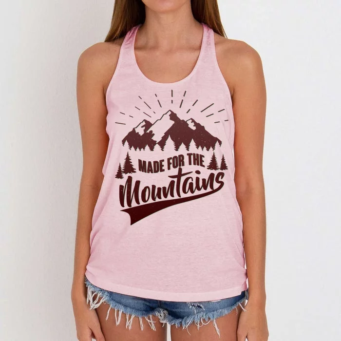 Vintage Made For The Mountains Wilderness Women's Knotted Racerback Tank