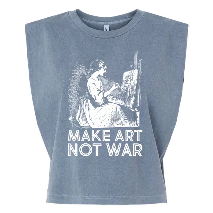 Vintage Make Art Not War Garment-Dyed Women's Muscle Tee