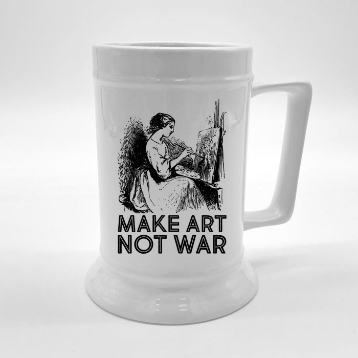 Vintage Make Art Not War Front & Back Beer Stein