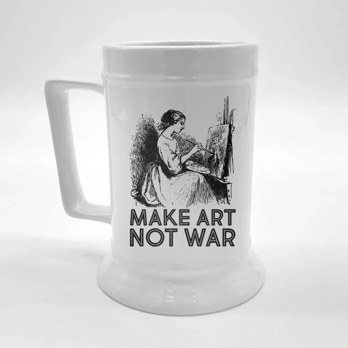 Vintage Make Art Not War Front & Back Beer Stein