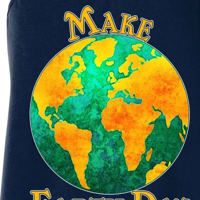 Vintage Make Earth Day Every Day Women's Racerback Tank