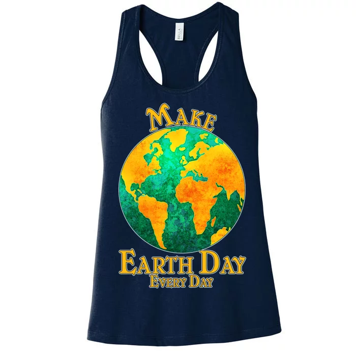 Vintage Make Earth Day Every Day Women's Racerback Tank