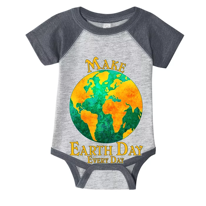 Vintage Make Earth Day Every Day Infant Baby Jersey Bodysuit