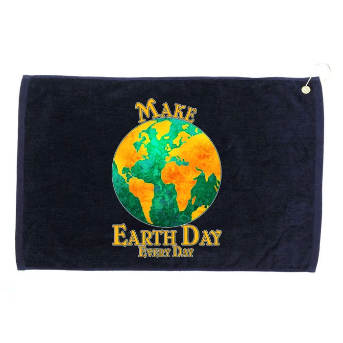 Vintage Make Earth Day Every Day Grommeted Golf Towel