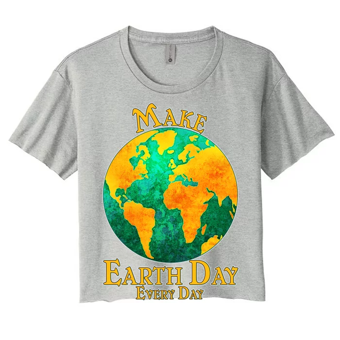 Vintage Make Earth Day Every Day Women's Crop Top Tee