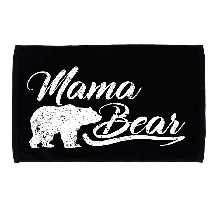 Vintage Mama Bear Retro Mother Logo Microfiber Hand Towel