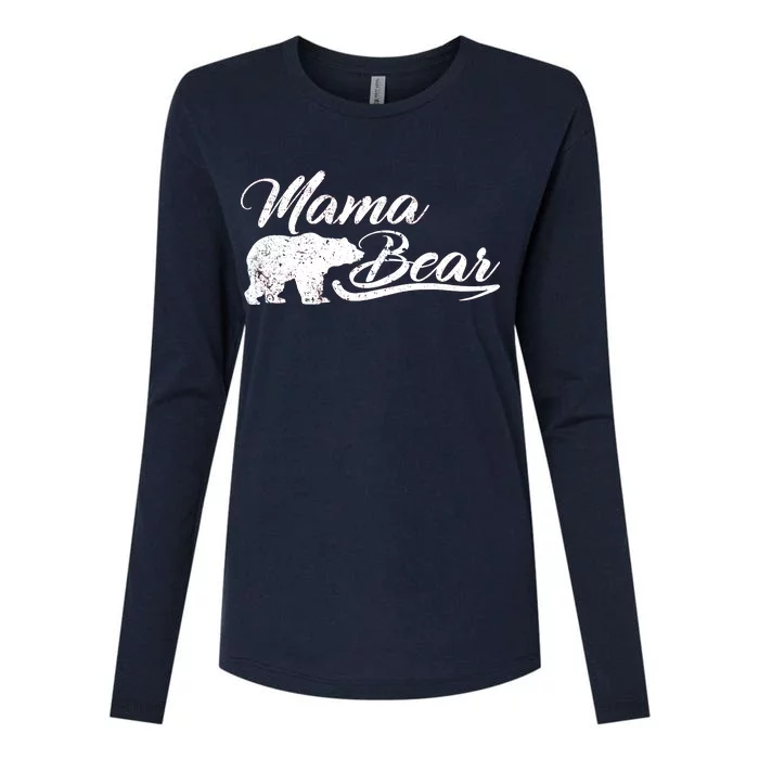 Vintage Mama Bear Retro Mother Logo Womens Cotton Relaxed Long Sleeve T-Shirt