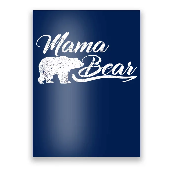 Vintage Mama Bear Retro Mother Logo Poster