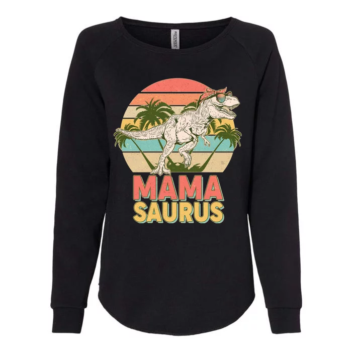 Vintage Mama Saurus T-Rex Mom Mother Womens California Wash Sweatshirt