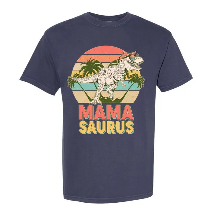 Vintage Mama Saurus T-Rex Mom Mother Garment-Dyed Heavyweight T-Shirt