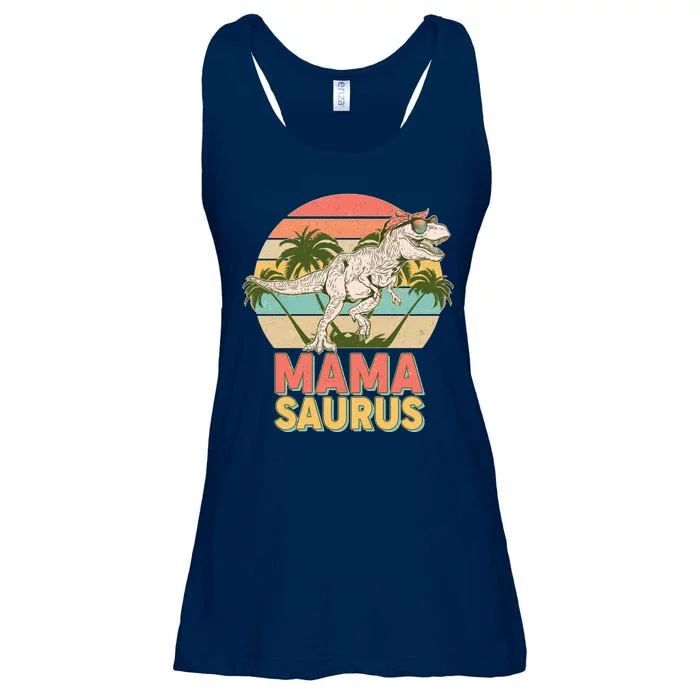 Vintage Mama Saurus T-Rex Mom Mother Ladies Essential Flowy Tank