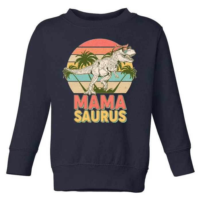 Vintage Mama Saurus T-Rex Mom Mother Toddler Sweatshirt