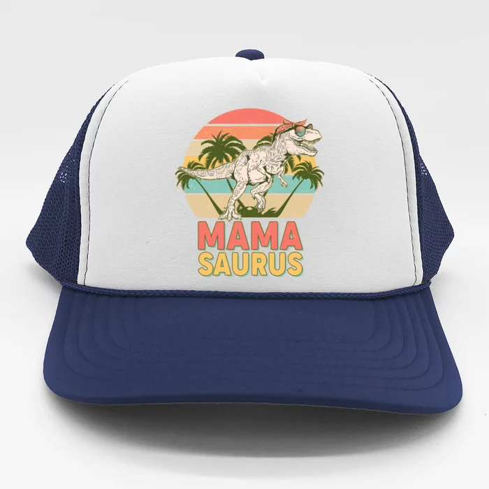 Vintage Mama Saurus T-Rex Mom Mother Trucker Hat