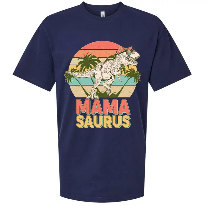 Vintage Mama Saurus T-Rex Mom Mother Sueded Cloud Jersey T-Shirt