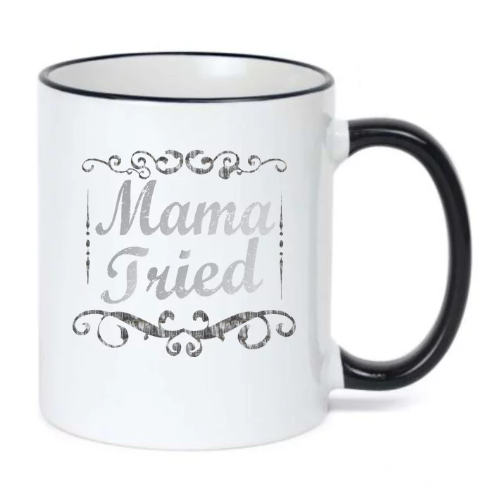 Vintage Mama Tried Black Color Changing Mug