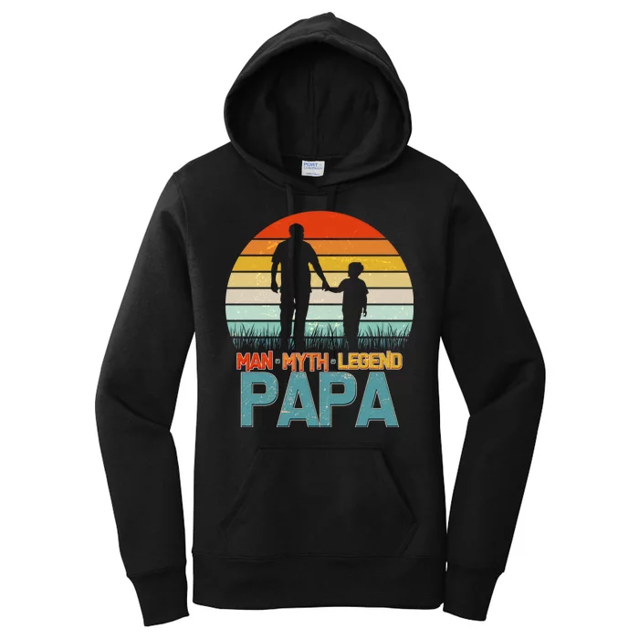 Vintage Man Myth Legend Papa Women's Pullover Hoodie